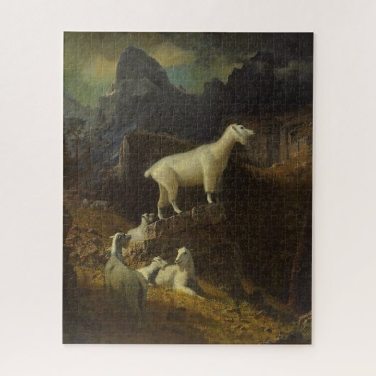 Albert Bierstadt Rocky Mountain Goats Jigzaag Puzz Legpuzzel (Verticaal)