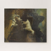 Albert Bierstadt Rocky Mountain Goats Jigzaag Puzz Legpuzzel (Horizontaal)