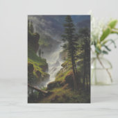 Albert Bierstadt - Rocky Mountain Waterfall Kaart (Staand voorkant)
