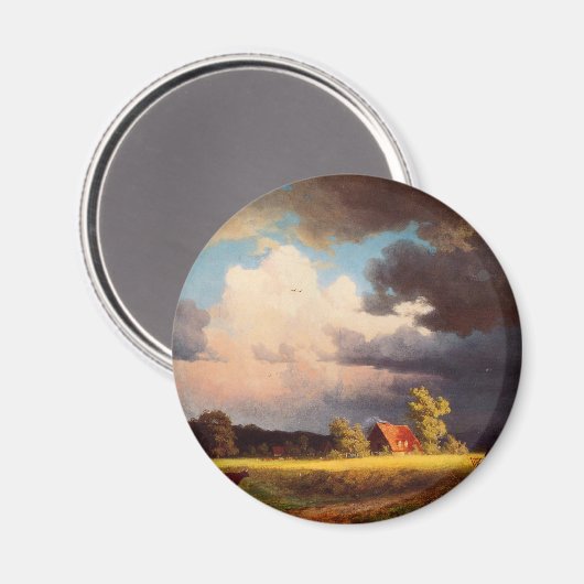 Albert Bierstadt schilderij, Beiers landschap Magneet (Voorkant / Achterkant)