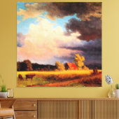 Albert Bierstadt-schilderij, Beierse Landschap Canvas Afdruk (Insitu (Woonkamer))