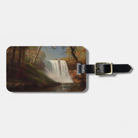 Albert Bierstadt Schilderij Bos Waterval Destiny Bagagelabel (Voorkant horizontaal)