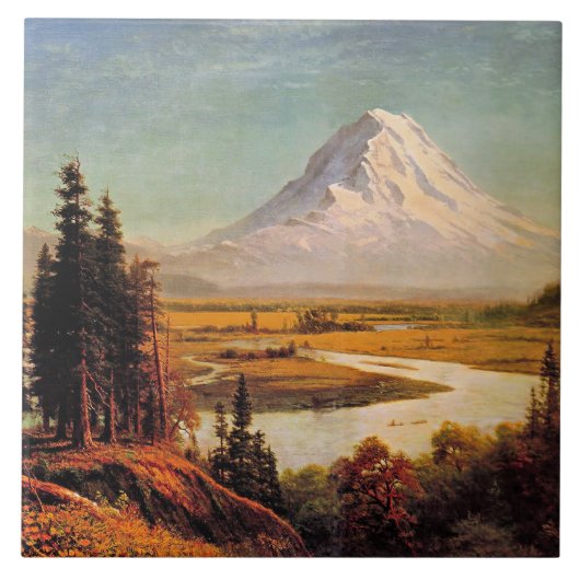 Albert Bierstadt-schilderij, Mount Rainier, Tegeltje (Voorkant)