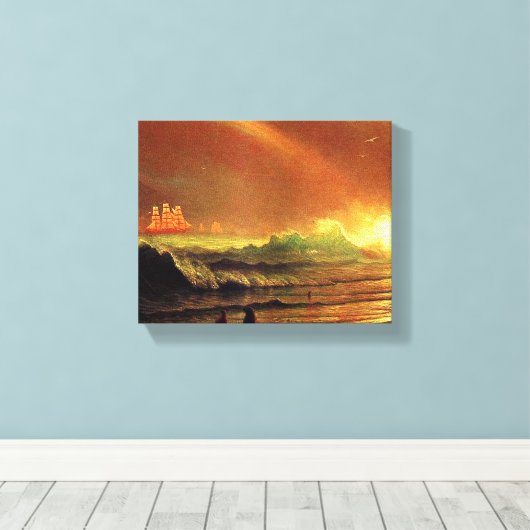 Albert Bierstadt schilderij, The Golden Gate, Canvas Afdruk (Insitu (Houten vloer))