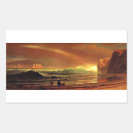 Albert Bierstadt schilderij, The Golden Gate, Rechthoekige Sticker