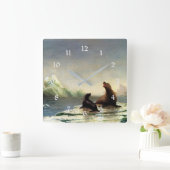 Albert Bierstadt-schilderij, zeehonden Vierkante Klok (Huis)