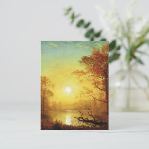 Albert Bierstadt-schilderij, Zonsopgang, Briefkaart