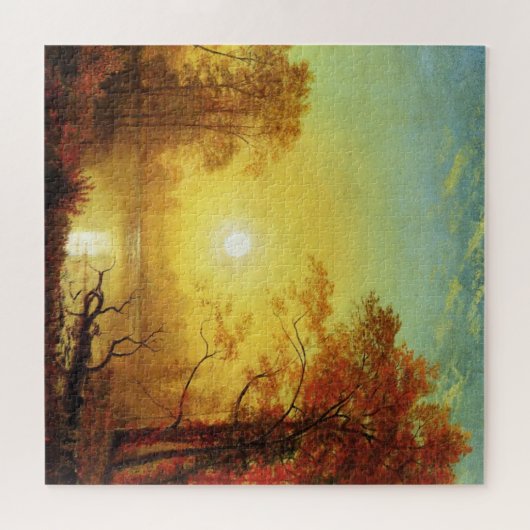 Albert Bierstadt-schilderij, Zonsopgang, Legpuzzel (Horizontaal)