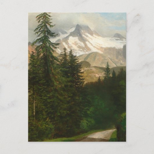 Albert Bierstadt schildert sneeuw in het hoge land Briefkaart (Voorkant)