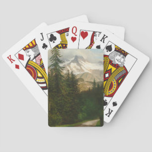 Albert Bierstadt schildert sneeuw in het hoge land Pokerkaarten