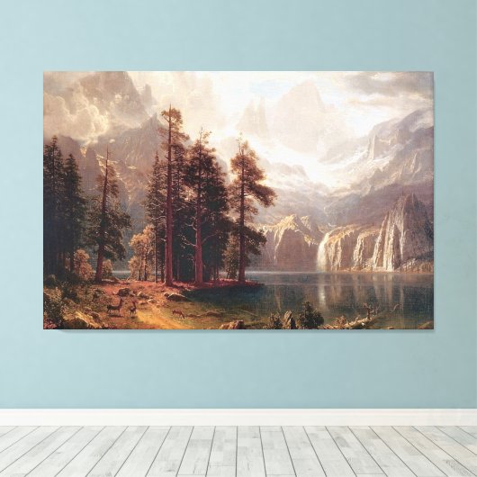Albert Bierstadt Sierra Nevada, 1871 Canvas Afdruk (Insitu (Houten vloer))