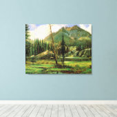 Albert Bierstadt - Sierra Nevada-bergen, Canvas Afdruk (Insitu (Houten vloer))