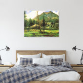 Albert Bierstadt - Sierra Nevada-bergen, Canvas Afdruk (Insitu (Slaapkamer))