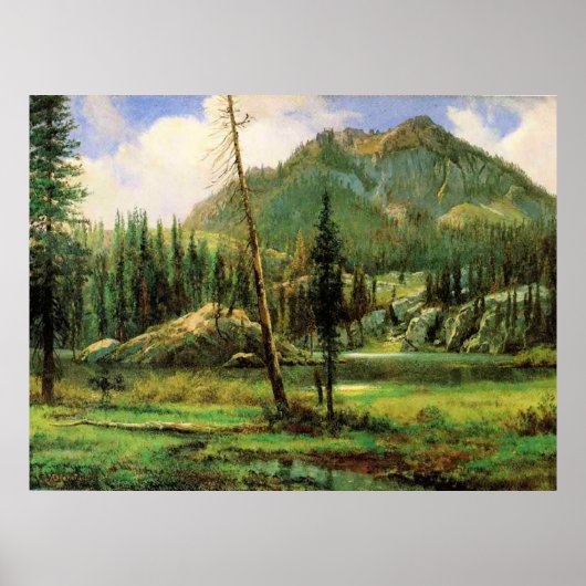 Albert Bierstadt - Sierra Nevada-bergen, Poster (Voorkant)