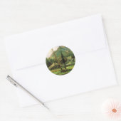 Albert Bierstadt - Sierra Nevada-bergen, Ronde Sticker (Envelop)