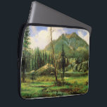 Albert Bierstadt - Sierra Nevada Mountains, Laptop Sleeve<br><div class="desc">Sierra Nevada Mountains, beautiful painting by Albert Bierstadt.</div>
