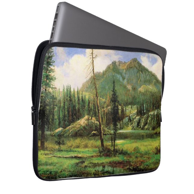 Albert Bierstadt - Sierra Nevada Mountains, Laptop Sleeve (Voorkant Rechts)