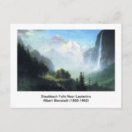 Albert Bierstadt, staubbach herfsten bij lauterbru Briefkaart