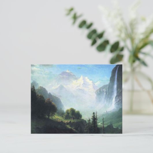 Albert Bierstadt staubbach-herfsten nabij lauterbr Briefkaart (Staand voorkant)