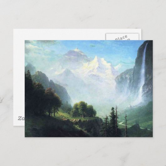 Albert Bierstadt staubbach-herfsten nabij lauterbr Briefkaart (Voorkant / Achterkant)