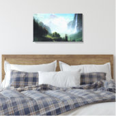 Albert Bierstadt staubbach-herfsten nabij lauterbr Canvas Afdruk (Insitu (Slaapkamer))
