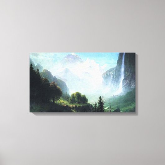Albert Bierstadt staubbach-herfsten nabij lauterbr Canvas Afdruk (Voorkant)