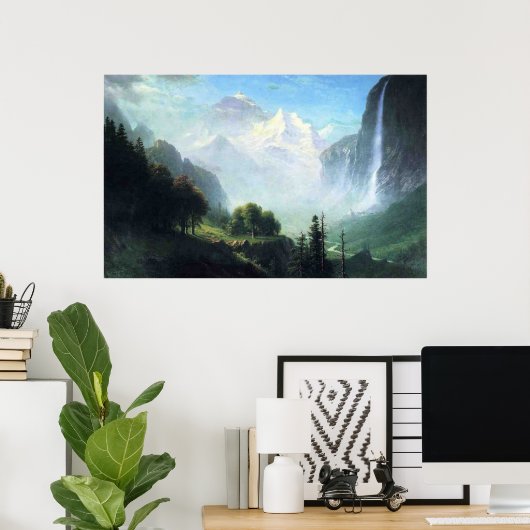 Albert Bierstadt staubbach-herfsten nabij lauterbr Poster (Thuiskantoor)