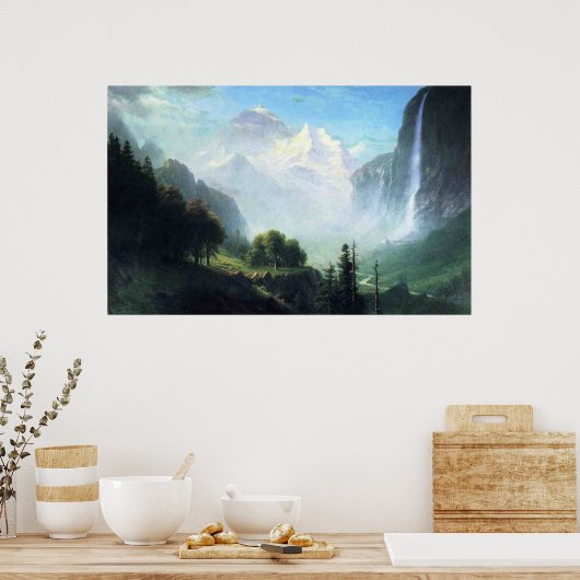 Albert Bierstadt staubbach-herfsten nabij lauterbr Poster (Keuken)