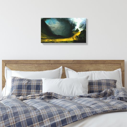 Albert Bierstadt Storm in de bergen Canvas Afdruk (Insitu (Slaapkamer))