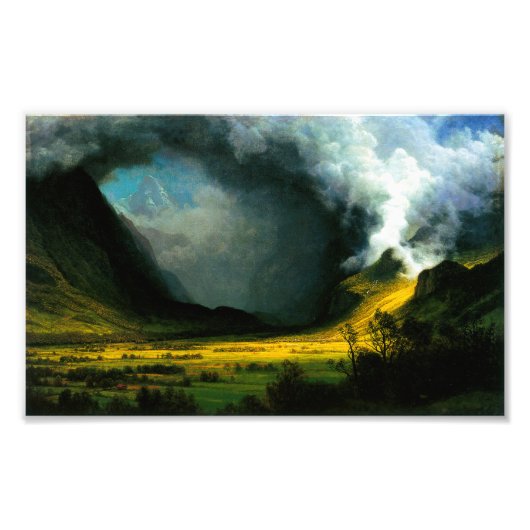 Albert Bierstadt Storm in de bergen Print Foto Afdruk (Voorkant)