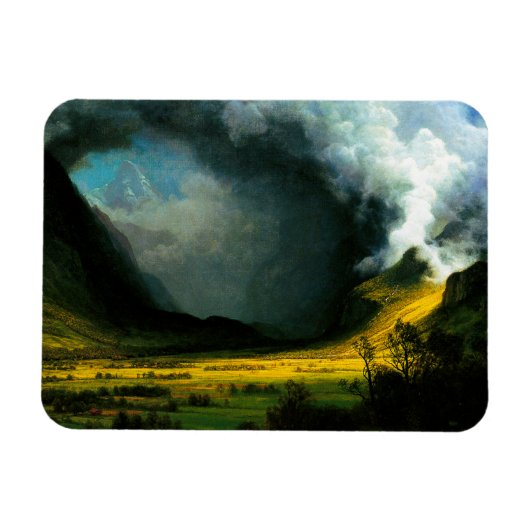 Albert Bierstadt Storm in de bergmagneet Magneet (Horizontaal)