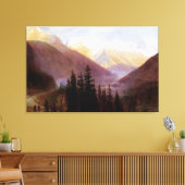 Albert Bierstadt Sunrise bij Glacier Station Canvas Afdruk (Insitu (Woonkamer))
