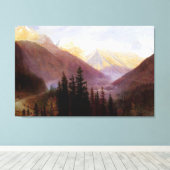 Albert Bierstadt Sunrise bij Glacier Station Canvas Afdruk (Insitu (Houten vloer))
