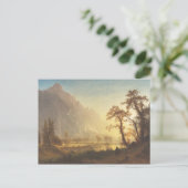 Albert Bierstadt Sunrise Yosemite Valley Schilderi Briefkaart (Staand voorkant)