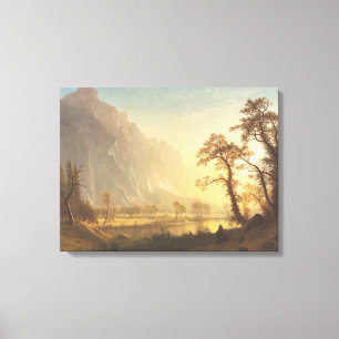 Albert Bierstadt Sunrise Yosemite Valley Schilderi Canvas Afdruk