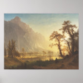Albert Bierstadt Sunrise Yosemite Valley Schilderi Poster (Voorkant)