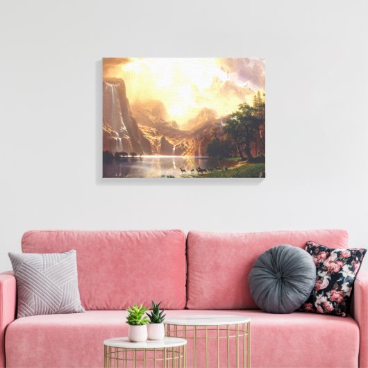 Albert Bierstadt tot Sierra Nevada Canvas Afdruk (Insitu (Woonkamer))