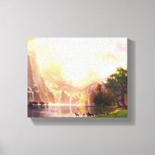 Albert Bierstadt tot Sierra Nevada Canvas Afdruk