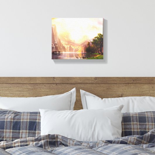 Albert Bierstadt tot Sierra Nevada Canvas Afdruk (Insitu (Slaapkamer))