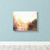 Albert Bierstadt tot Sierra Nevada Canvas Afdruk (Insitu (Houten vloer))
