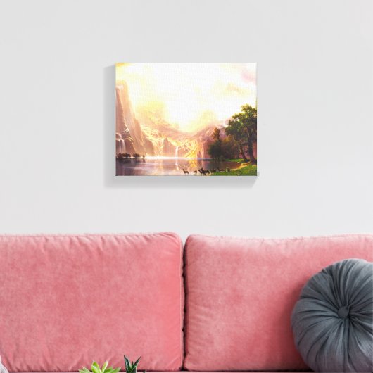 Albert Bierstadt tot Sierra Nevada Canvas Afdruk (Insitu (Woonkamer))