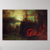 Albert Bierstadt-Trapper's kamp Poster (Voorkant)