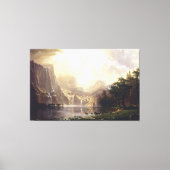 Albert Bierstadt - Tussen de Sierra Nevada Kalief Canvas Afdruk (Voorkant)