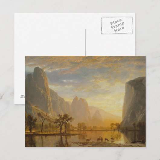 Albert Bierstadt - Valley of the Yosemite Briefkaart (Voorkant / Achterkant)