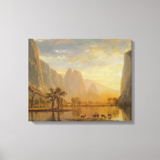 Albert Bierstadt - Valley of the Yosemite Canvas Afdruk (Voorkant)