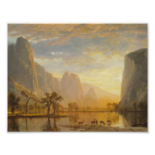 Albert Bierstadt - Valley of the Yosemite Foto Afdruk (Voorkant)