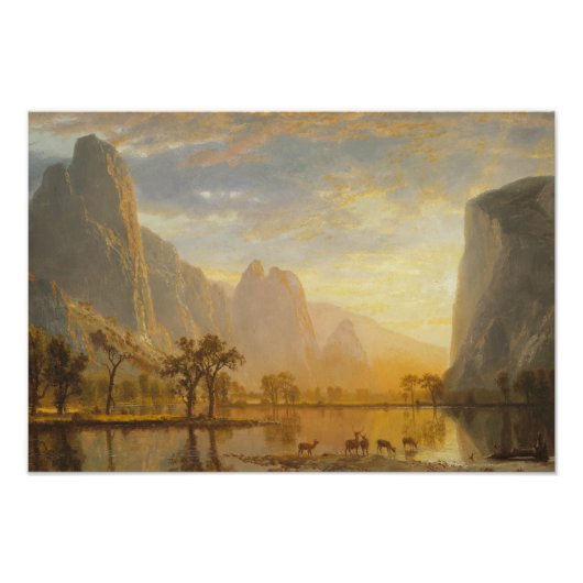 Albert Bierstadt - Valley of the Yosemite Foto Afdruk (Voorkant)