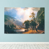 Albert Bierstadt's Half Dome, Yosemite Valley 1870 Canvas Afdruk (Insitu (Houten vloer))