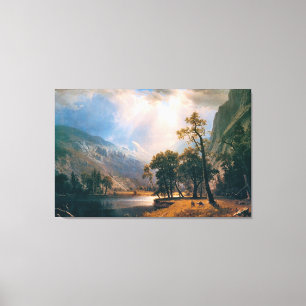 Albert Bierstadt's Half Dome, Yosemite Valley 1870 Canvas Afdruk