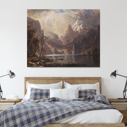 Albert Bierstadt's Lake Tahoe, 1868 Canvas Afdruk (Insitu (Slaapkamer))